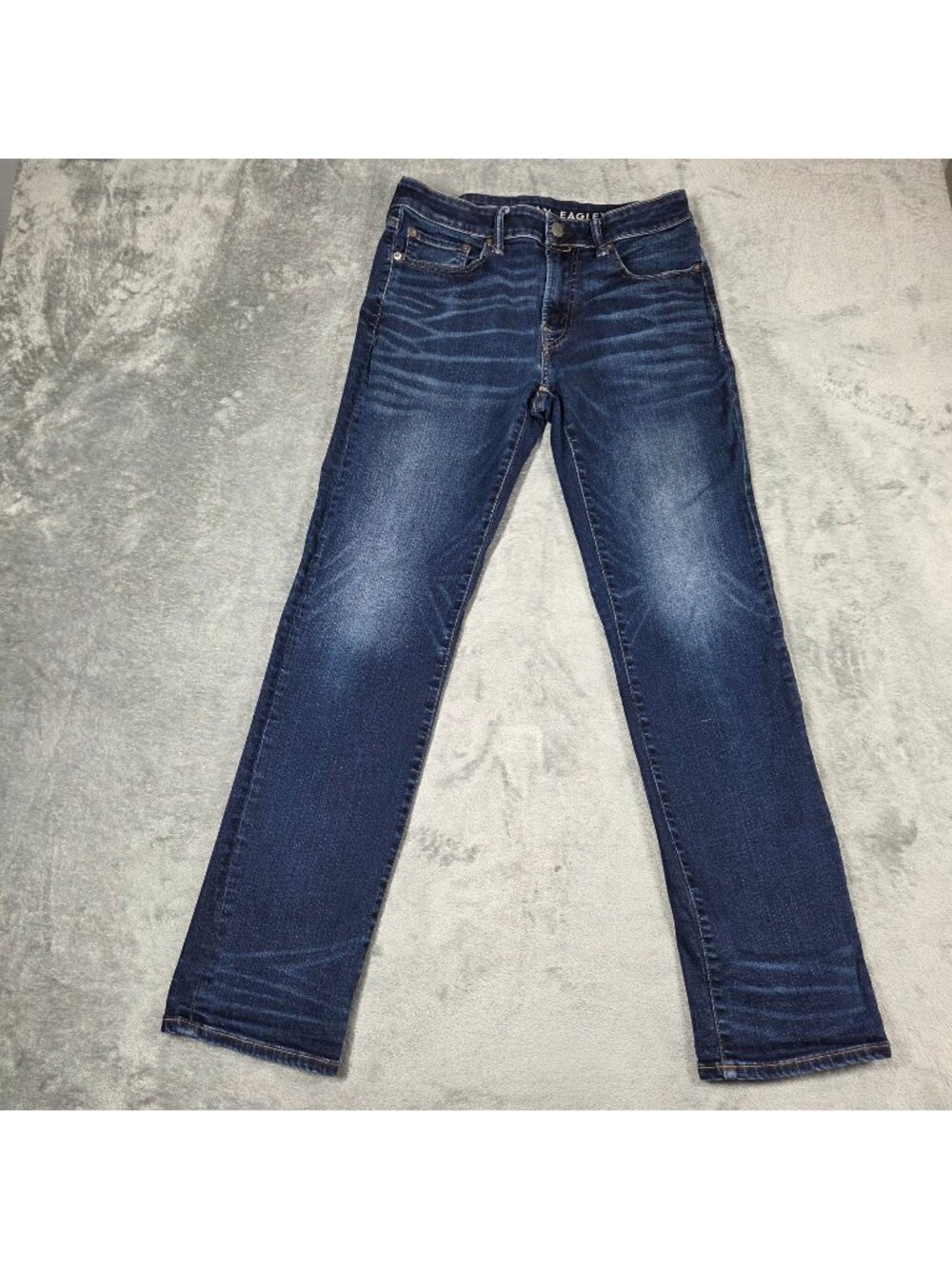 American Eagle Jeans 31x32 Blue Original Straight Stretch Dark Wash Denim
